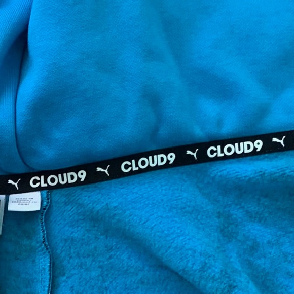 Puma NEW Jacket Cloud9 Silencer Open Front Crop Fit Blue Medium Athletic Fitness - Picture 6 of 15